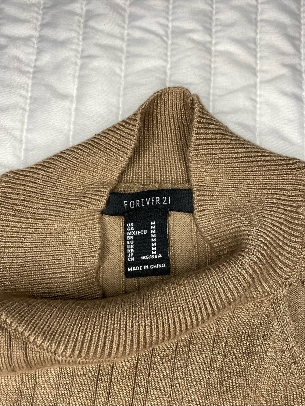 Forever 21 Camel Ribbed Turtleneck Sweater - Picture 3 of 4